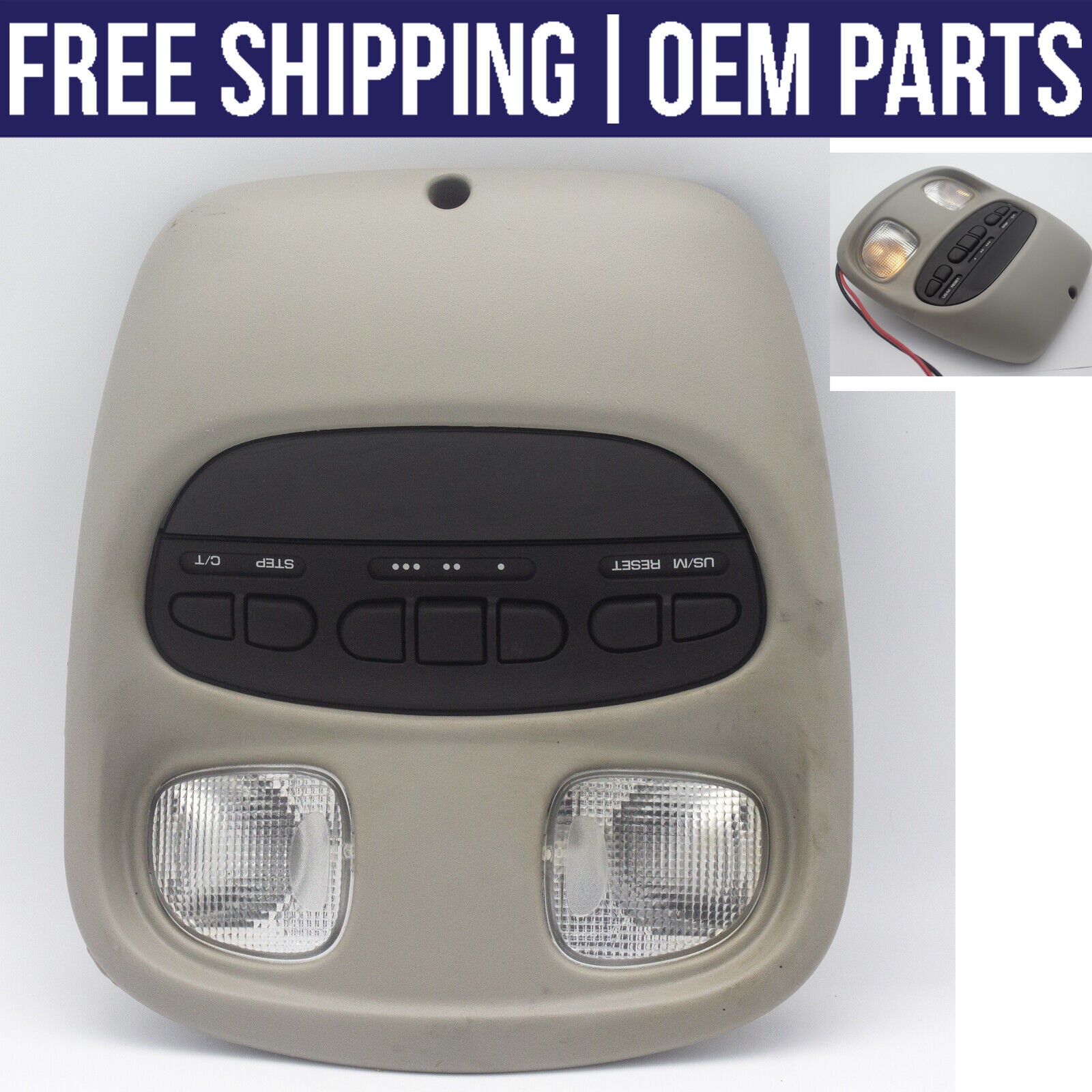 05-07 Dodge Dakota Overhead Console Digital Display Dome light Lamp Map Homelink