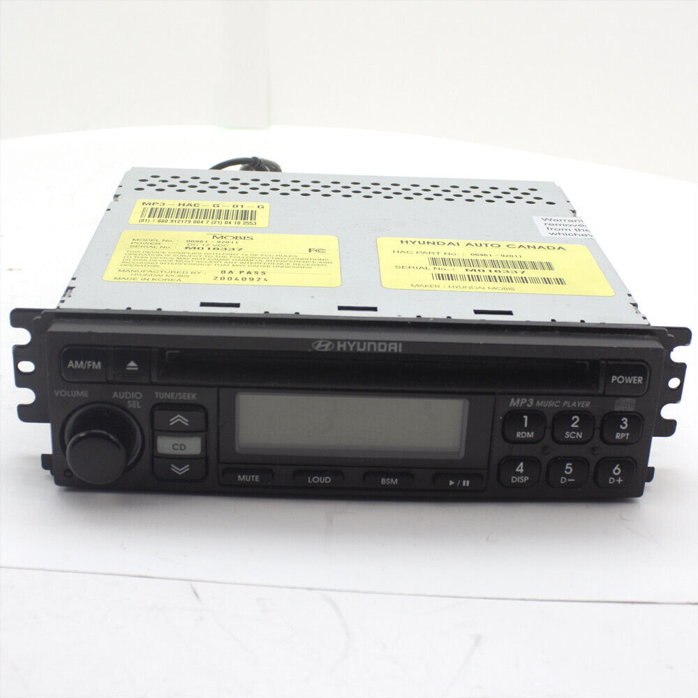 2001-2006 Hyundai Elantra Audio Radio AM FM CD Disk Player Unit Car Stereo OEM