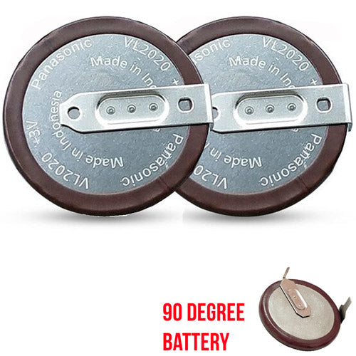 2x New Replacement Rechargeable Battery VL2020 For BMW Key Fob - 90 Degree