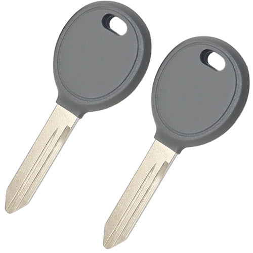 New uncut ignition key with chip type 64 fits Chrysler, Jeep and Dodge (2 Pack)