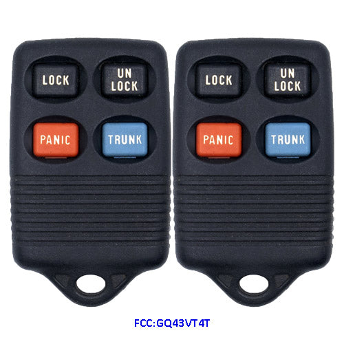 2x Used OEM Keyless Entry Remote Key Fob For Ford - GQ43VT4T