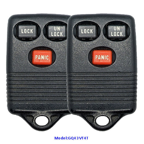 2x Used OEM Keyless Entry Remote Key Fob For Ford Lincoln and Mercury - GQ43VT4T